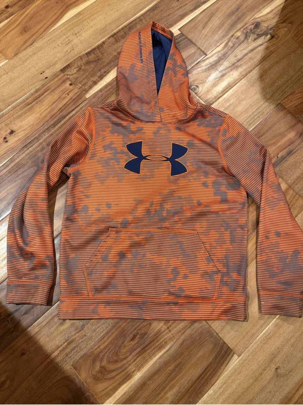 Under Armour Orange & Gray Camo Kids Hoodie
